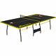 Md Sports Official Size Table Tennis Table, With Paddle And Balls, Black/yellow