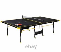 MD Sports TTT415 047M 15mm 4 Piece Indoor Table Tennis Black/Yellow