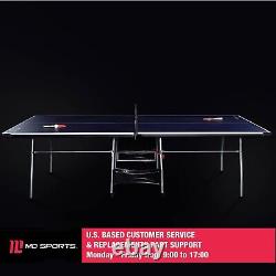 MD Sports TTT415 057M Official Size Indoor Table Tennis Table Set Black/Blue