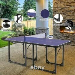 Mesa de ping-pong compacta extraíble de tamaño mediano plegable multiusos