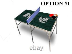 Michigan State University Portable Table Tennis Ping Pong Folding Table withAccess