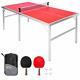 Mid Size 6 X 3 Foot Table Tennis Ping Pong Game Set Indoor/outdoor Net Paddles