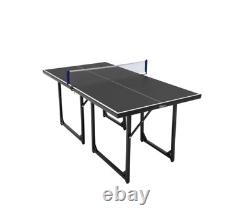 Midsize Foldable Ping Pong Table Durable Free Standing Table Tennis Table Set