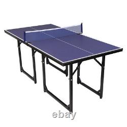 Midsize Outdoor Table Tennis Table Folding Ping Pong Table for Kids Adults withNet