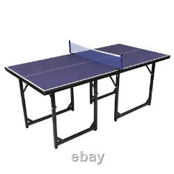 Midsize Outdoor Table Tennis Table Folding Ping Pong Table for Kids Adults withNet