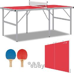 Mini Ping Pong Table Set for Outdoor and Indoor, Foldable Table Tennis