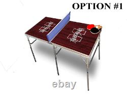 Mississippi State University Portable Table Tennis Ping Pong Folding Table withAcc