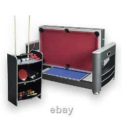 Multi Game Table Billiards + Air Hockey + Table Tennis + Full Set of Accessories