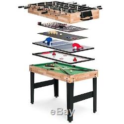 NEW 10-in-1 Combo Game Table Set with Billiards, Foosball, Ping Pong, & More 2'x4