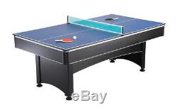 NEW 2-in-1 POOL TABLE with RED FELT TOP & TABLE TENNIS PING PONG TABLE MULTI GAME