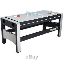NEW Combo Swivel Game Table 72 ESPN 4-in-1 Hockey Pool Ping Pong + Accessories