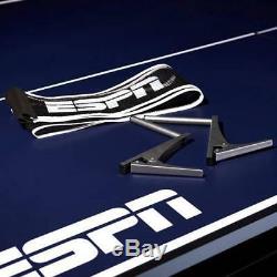 NEW ESPN Official Size Ping Pong Table Tennis Table Metal 4 Piece Indoor Folding