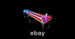 NEW GlowPong Patriotic America Beer Pong Glowing Game Table Independence Day USA