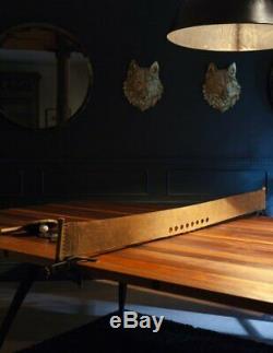 New Indoor Ping Pong Table Tennis with Paddles Leather Net Reclaimed Wood Dining