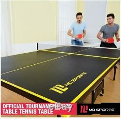 New Official Size Table Tennis Ping Pong Table Indoor With 2 Paddle And 2 Balls
