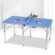 New Table Tennis Ping Pong Table Sports Indoor Outdoor With Net Paddles & Balls