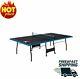 Official Size 15mm 4 Piece Indoor Table Tennis, Accessories Included, Black/blue