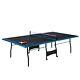 Official Size 15mm 4 Piece Indoor Table Tennis, Accessories Included, Black/blue