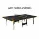 Official Size 9' X 5' Indoor Foldable Tennis Ping Pong Table Yellow And Black
