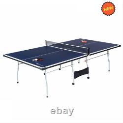 Official Size Indoor Blue Folding Table Tennis Ping Pong Set 2 Paddle 2 Ball