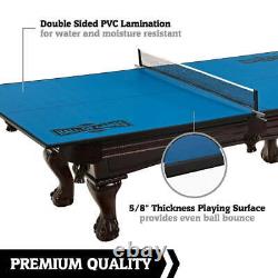 Official Size Indoor Table Tennis Conversion Top, 15Mm Thick Deluxe Net and Post