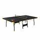 Official Size Indoor Tennis Ping Pong Table 2 Paddles Balls Foldabl Black/yellow