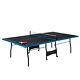 Official Size Indoor Tennis Ping Pong Table 2 Paddles Balls Foldable & Casters