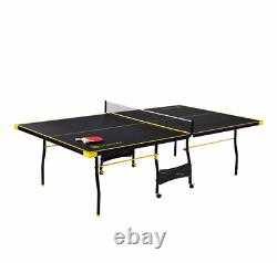 Official Size Indoor Tennis Ping Pong Table 2 Paddles Net Game Balls Included