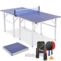 Official Size Outdoor/Indoor Ping Pong Table with 1 Net, 2 Paddles, 3 Balls