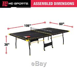 Official Size Professional Tennis Ping Pong Table 2 Paddles and Balls Included
