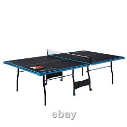 Official Size Table Tennis Ping Pong Table Indoor Foldaway Paddles Balls Net Inc