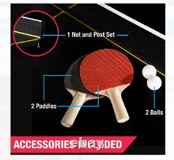 Official Size Table Tennis Ping Pong Table Indoor With Paddle And Balls Game