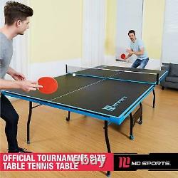 Official Size Tennis Ping Pong Indoor Foldable Table, Paddles Balls Included New
