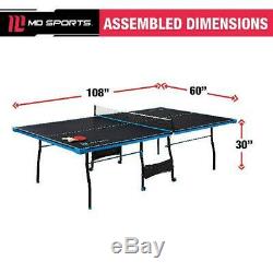 Official Size Tennis Ping Pong Table Indoor Outdoor 2 Paddles and Balls Included