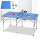 Outdoor/indoor Tennis Ping Pong Table 2 Paddles And Net Included Foldable New