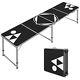 Outsunny 8ft Portable Beer Pong Table Withadjustable Legs, Folding Camping Table, Al