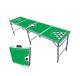 Partypong 8-foot Folding Beer Pong Table Withcup Holes Soccer Field Edition