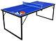 Park And Sun Mini Folding Tennis Table, 30 X 60 Inches, 2 Paddles And 2 Balls