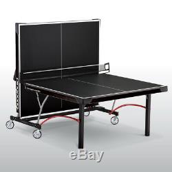 Ping Pong Elite II Table Foldable Regulation Size Tennis Table with Caster Wheels