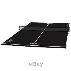 Ping Pong Pool Table Tennis Conversion Top GamePlay Black Portable Easy Assembly