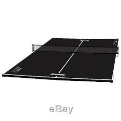 Ping Pong Sports Table Tennis Conversion Top Pool Game Play Black Portable Folds