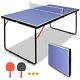 Ping Pong Table, Foldable, Portable Table Tennis Table Set, With Net And 2 Ping