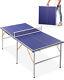 Ping Pong Table Mid-sized Table Table Tennis Indoor Game Play Aluminum Frame