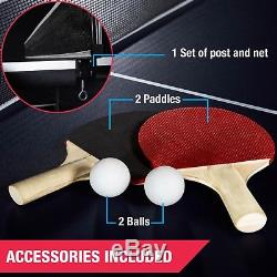 Ping Pong Table Official Size Tennis Sports Fold Table Top Indoor Game Blue