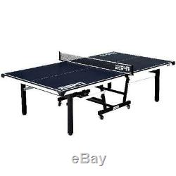 Ping Pong Table Table Tennis 18mm 2 Piece Indoor/Outdoor + Cover Blue-White