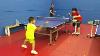 Ping Pong Table Tennis 6 Years Old Boy In Practice