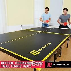 Ping Pong Table Tennis Folding Tournament Size Game Set Indoor Sport