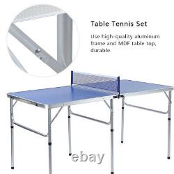 Ping Pong Table Tennis Sports Folding Indoor Outdoor With Paddle And Balls