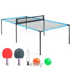 Ping Pong Table Volleyball Table for Indoor and Outdoor 2-In-1