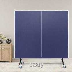 Ping Pong Tennis Net Table with Locking Casters Foldable Indoor Outdoor Use New